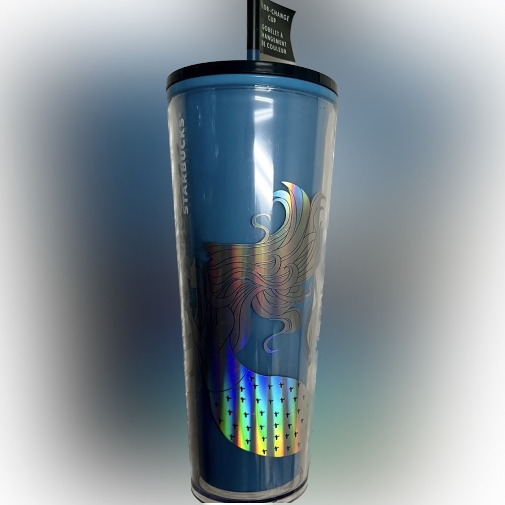 STARBUCKS Blue Siren Mermaid Tumbler Color changing